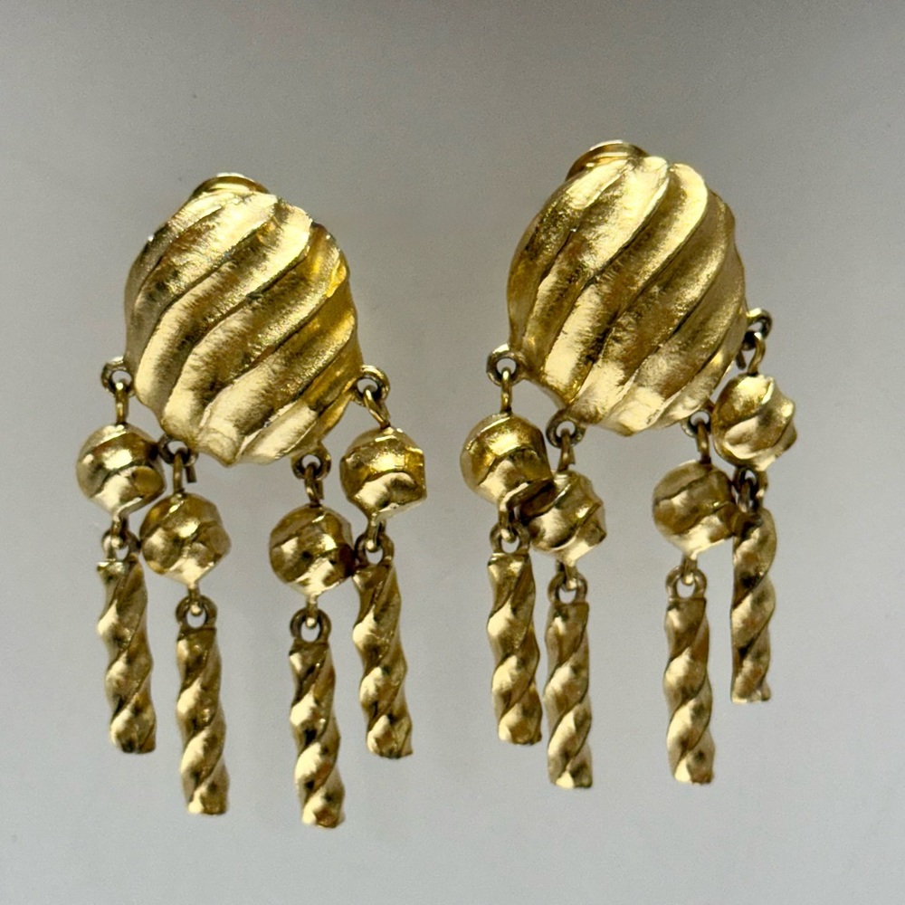 Vintage Givenchy Earrings Gold Tone